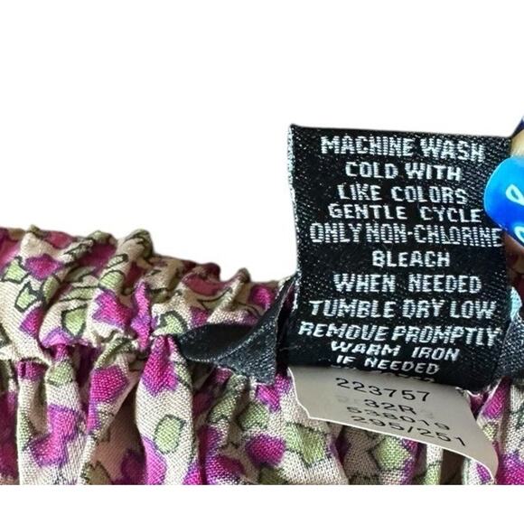 Vtg Moda International VS Y2K Halter Maxi Dress XL Ditzy Floral Cottagecore Boho - Picture 11 of 15